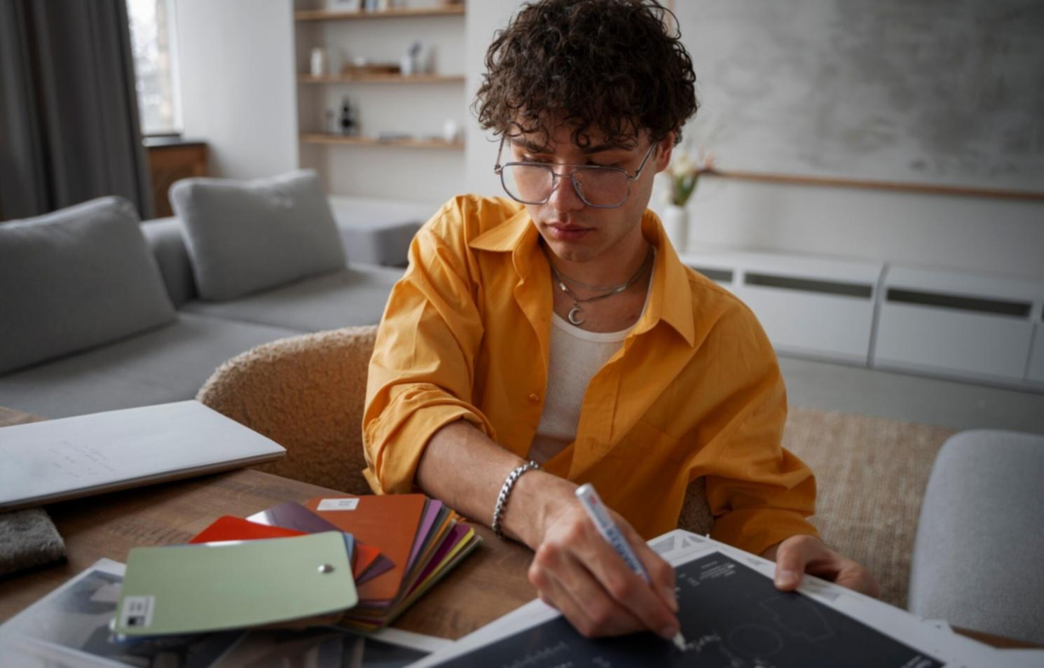 Profesional menganalisis model keuangan kompleks