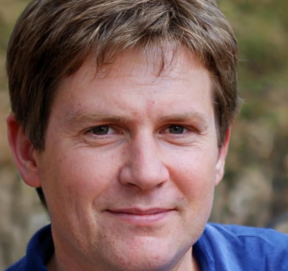 Foto profil profesional pria dalam setelan bisnis